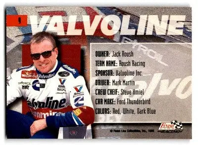 1996 Finish Line #9 Mark Martin’s Car - Racing Card Single