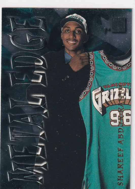 1996 FLEER #12 SHAREEF ABDUR RAHIM METAL EDGE- MEMPHIS GRIZZLIES - Basketball Card Single