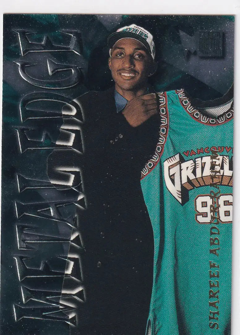 1996 FLEER #12 SHAREEF ABDUR RAHIM METAL EDGE- MEMPHIS GRIZZLIES - Basketball Card Single