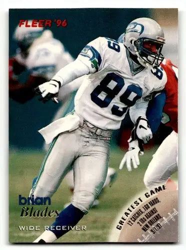 1996 Fleer #129 Brian Blades Seattle Seahawks Football Cards NM Near ID:55569 - Football Card Single