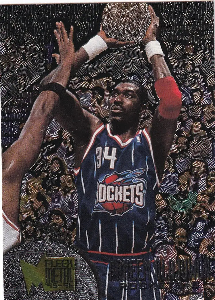 1996 FLEER #154 DIKEMBE MUTOMBO METAL- HOUSTON ROCKETS - Basketball Card Single