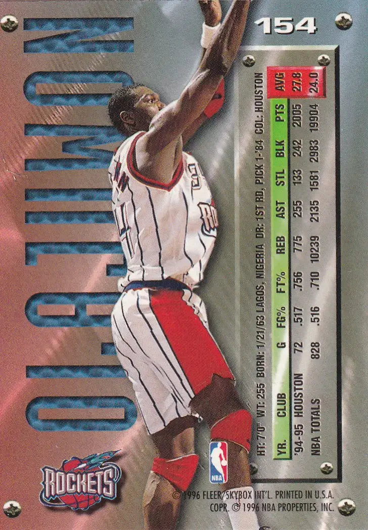 1996 FLEER #154 DIKEMBE MUTOMBO METAL- HOUSTON ROCKETS - Basketball Card Single
