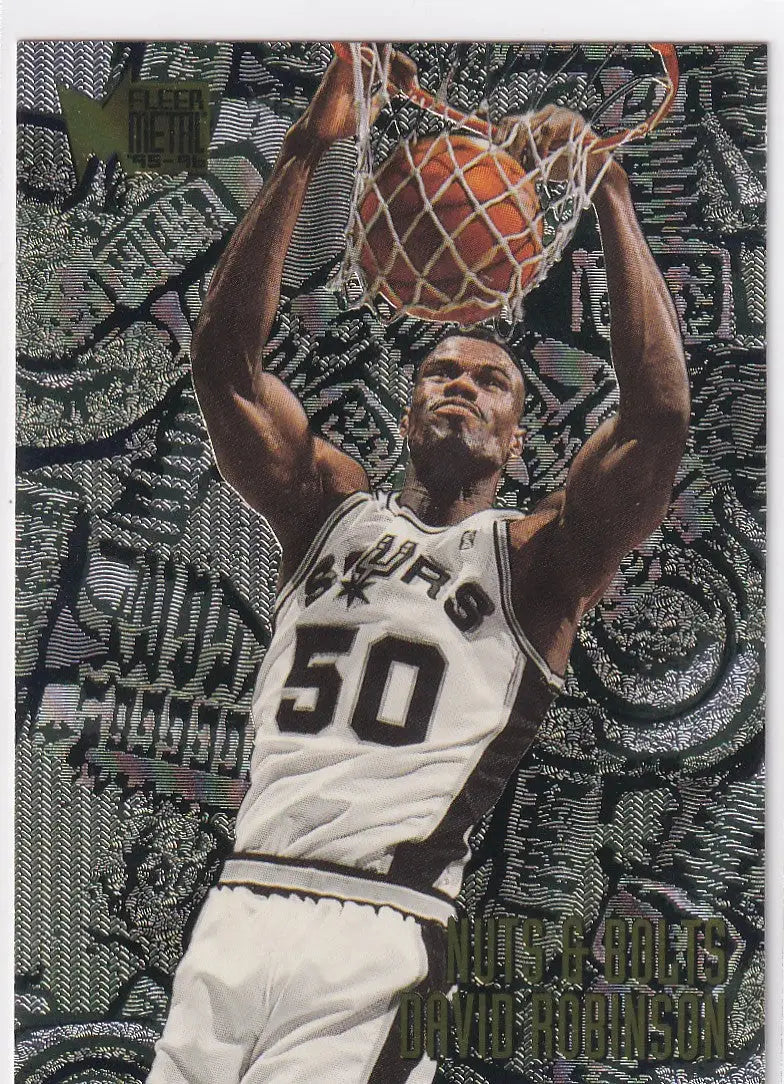 1996 FLEER #217 DAVID ROBINSON NUTS AND BOLTS- SAN ANTONIO SPURS - Basketball Card Single