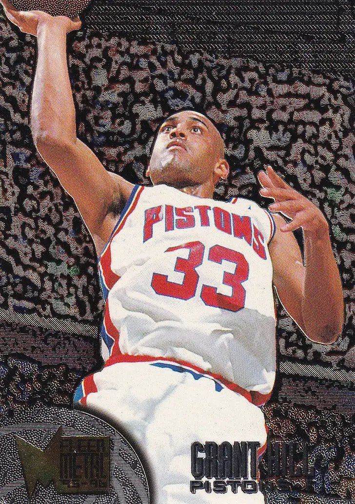 1996 FLEER #29 GRANT HILL METAL- DETROIT PISTONS - Basketball Card Single