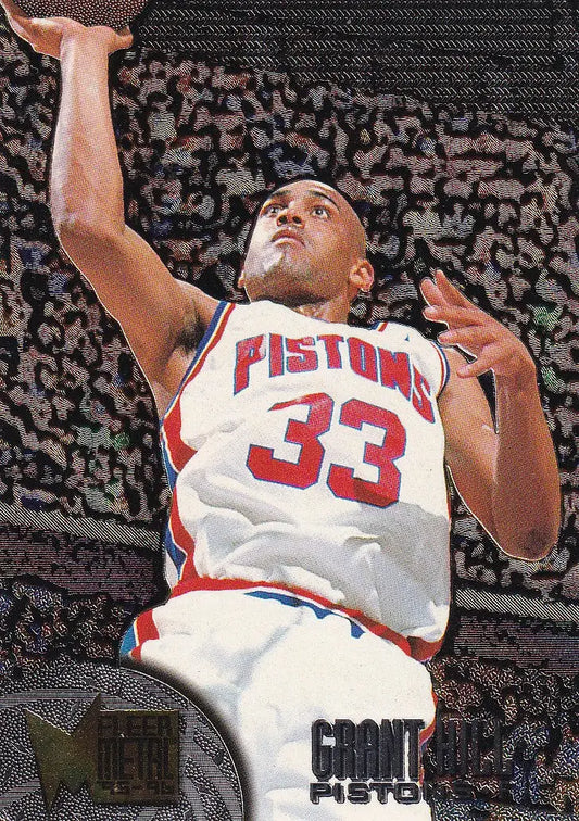 1996 FLEER #29 GRANT HILL METAL- DETROIT PISTONS - Basketball Card Single