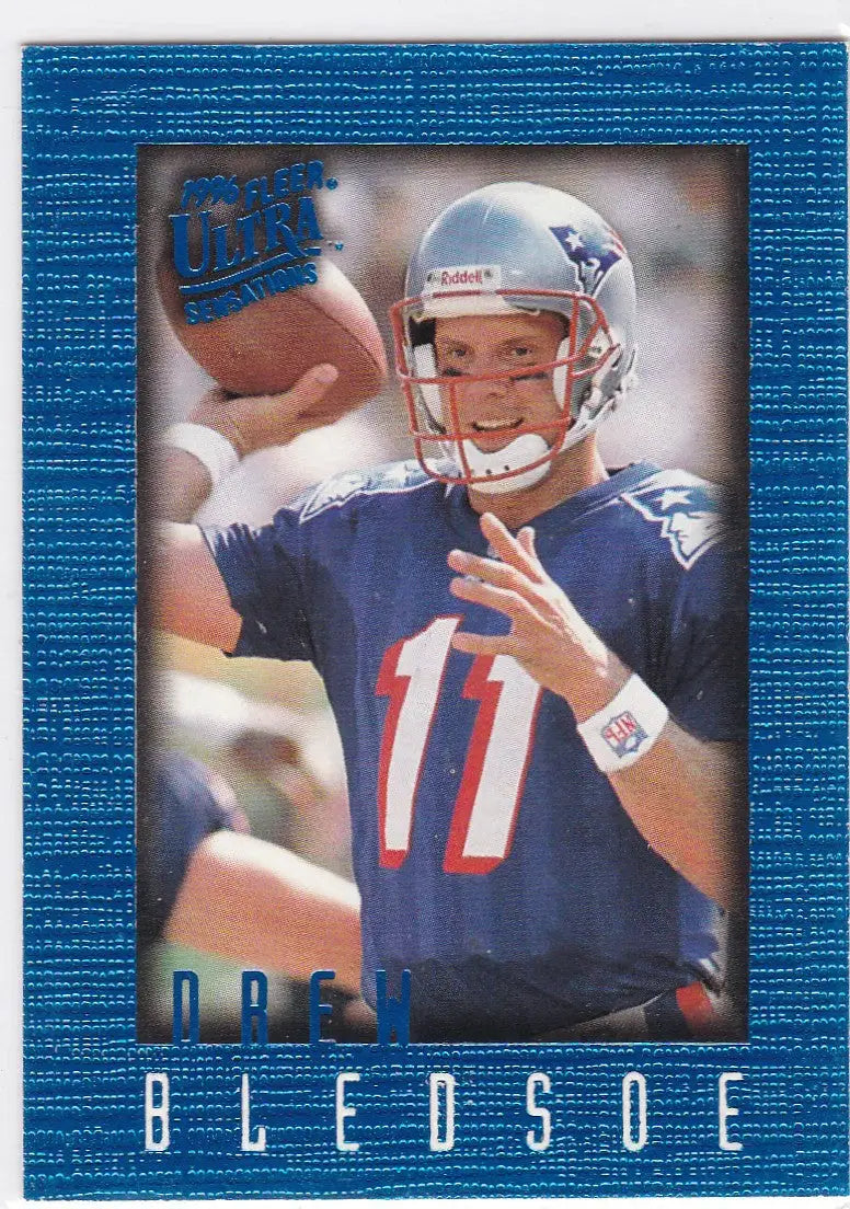 1996 Fleer #62 Drew Bledsoe Fleer Ultra Sensations New England Patriots - Football Card Single