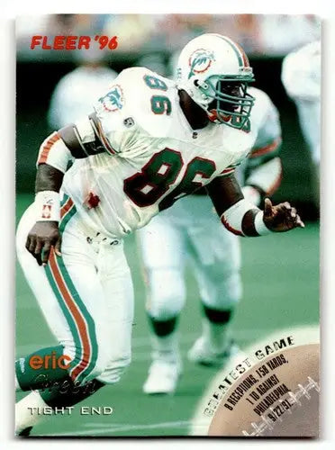 Original gloss football trading card of Eric Green Miami Dolphins near mint condition