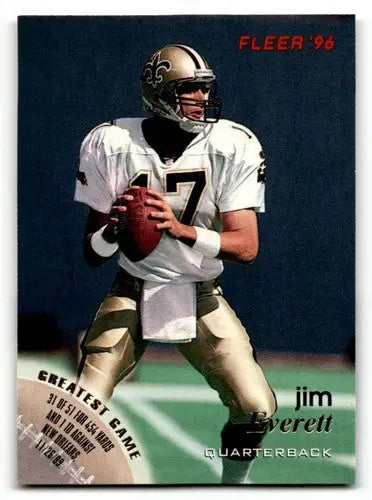 1996 Fleer #87 Jim Everett New Orleans Saints Football Cards NM Near ID:55559 - Football Card Single