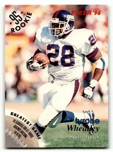 1996 Fleer #93 Tyrone Wheatley New York Giants Football Cards NM Nea ID:55579 - Football Card Single