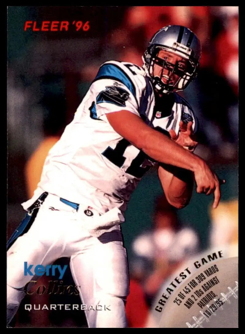 1996 Fleer Kerry Collins #19 Carolina Panthers Football Card NFL Sports - Football Card Single