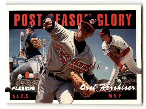 1996 Fleer Post Season Glory #3 Orel Hershiser NM Near Mint Indians ID:59791 - Baseball Card Single
