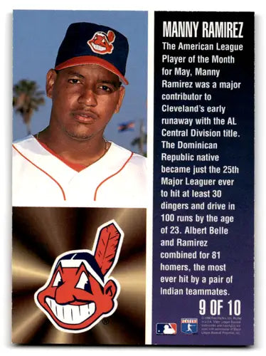 1996 Fleer Tomorrow’s Legends #9 Manny Ramirez NM Near Mint Indians ID:82040 - Baseball Card Single