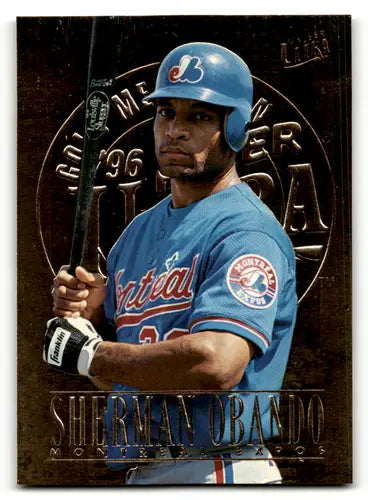 Sherman Obando baseball card from 1996 Fleer Ultra Gold Medallion collection