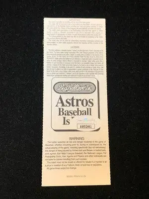 1996 Houston Astros Atlanta Braves Ticket Signed by Shane Reynolds Auto JSA