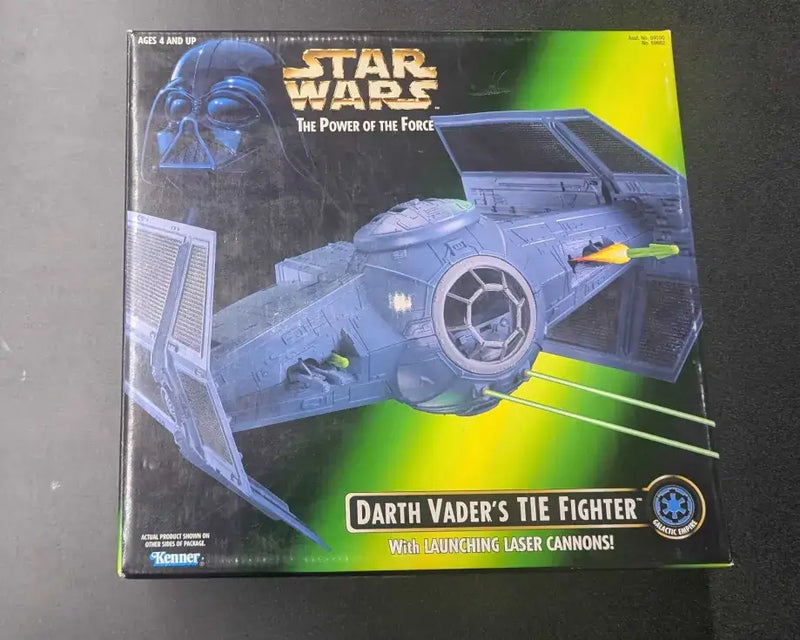 Darth Vader TIE Fighter toy with launching laser cannons from Kenner Star Wars collection