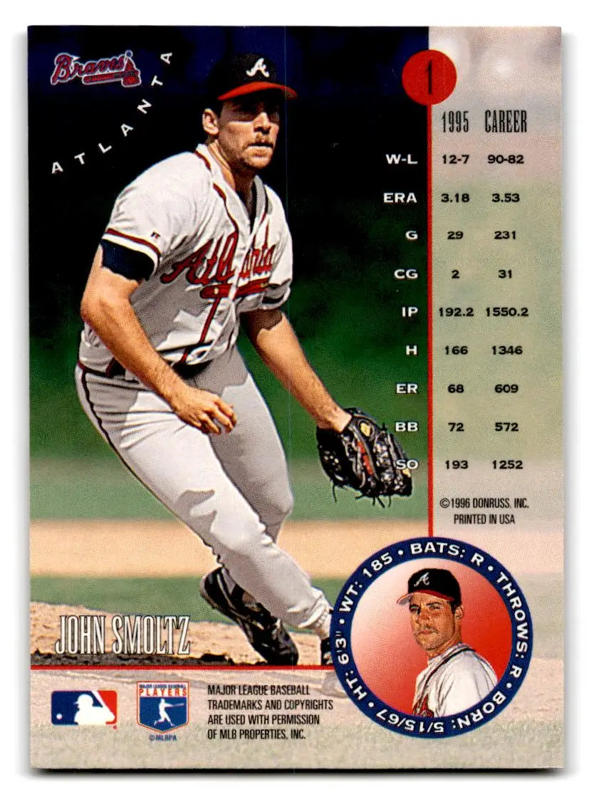 1996 Leaf #1 John Smoltz - Baseball Card Single