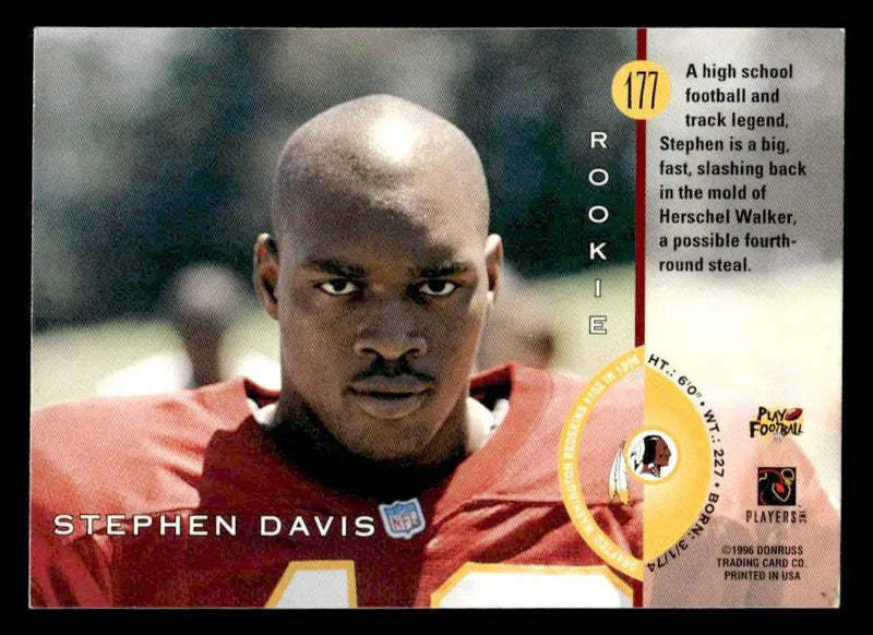 1996 Leaf #177 Stephen Davis - Football Card Single