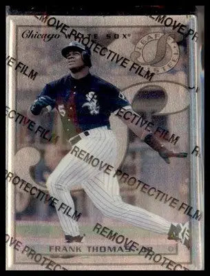 1996 Leaf Preferred Steel #1 Frank Thomas #1/77 - Baseball Card Single
