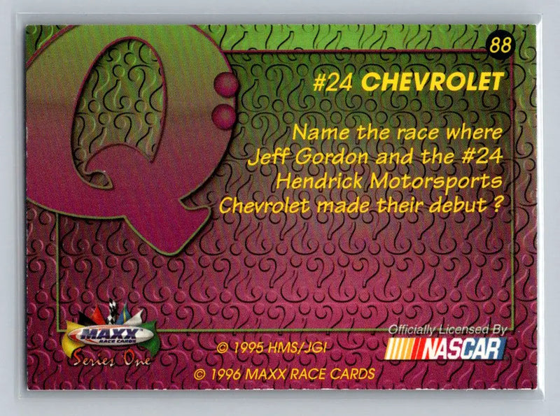 1996 Maxx #88 Hendrick Motorsports Hendrick Motorsports - Racing Card Single