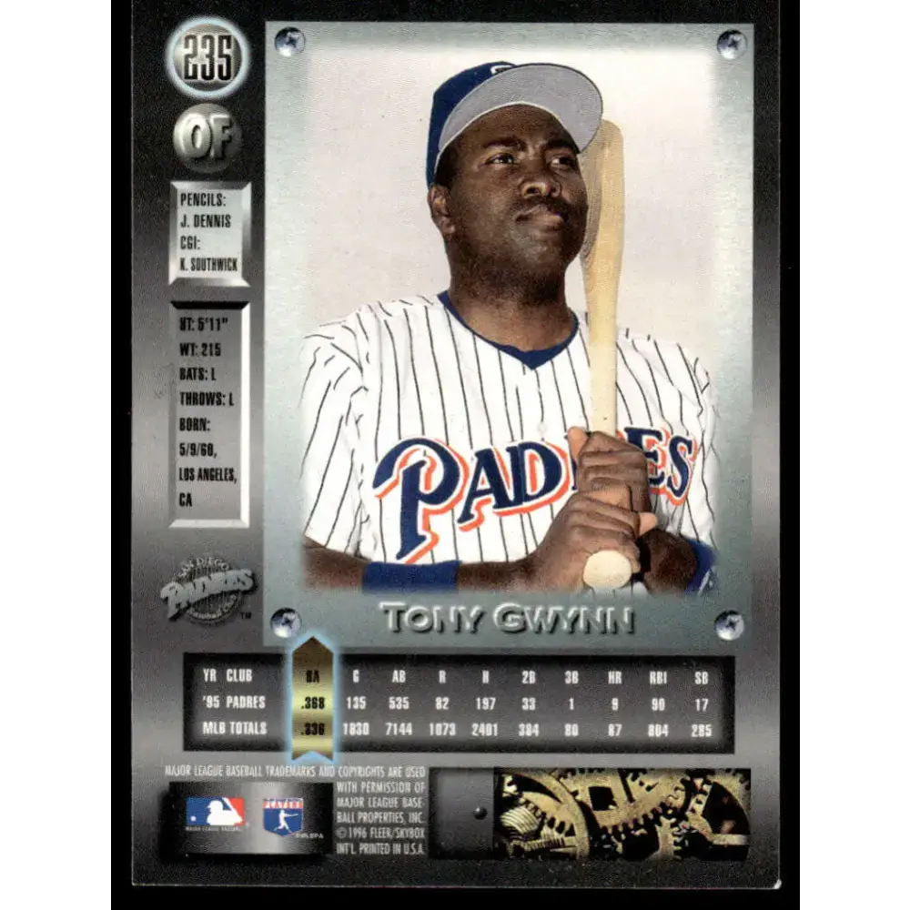 1996 Metal Universe #235 Tony Gwynn NM/MT San Diego Padres Baseball Card - Baseball Card Single