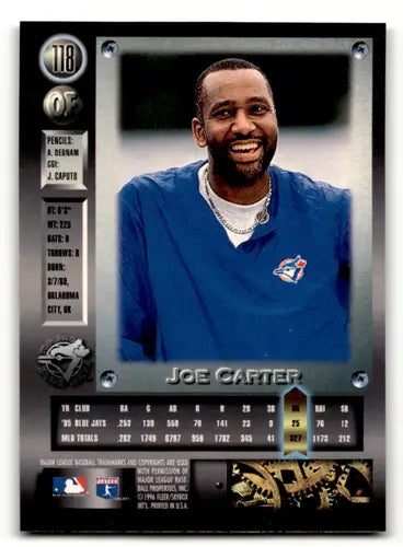 1996 Metal Universe Platinum #118 Joe Carter NM Near Mint Blue Jays ID:64150 - Baseball Card Single