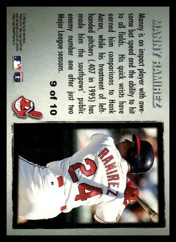 1996 Metal Universe Platinum Portraits #9 Manny Ramirez NM Near Mint In ID:82048 - Baseball Card Single
