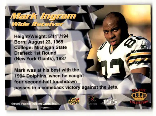1996 Pacific #155 Mark Ingram NM Near Mint Packers ID:61093 - Football Card Single