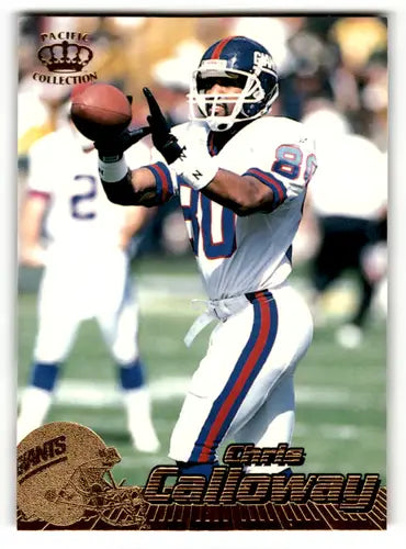 Original gloss Chris Calloway football card from 1996 Pacific featuring Simply Sandoval