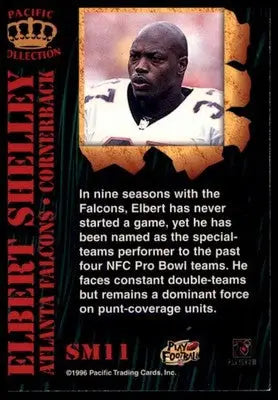 1996 Pacific Invincible - Smash-Mouth Elbert Shelley SM11 Atlanta Falcons
