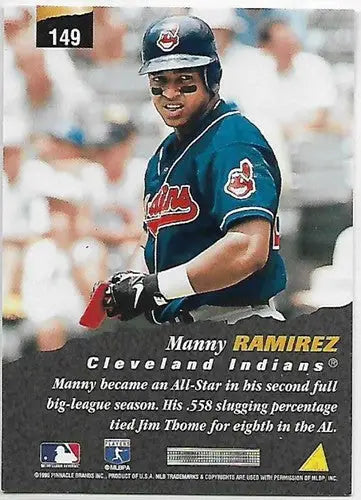 1996 Pinnacle #149 Manny Ramirez NM Near Mint Indians NAT - Baseball Card Single