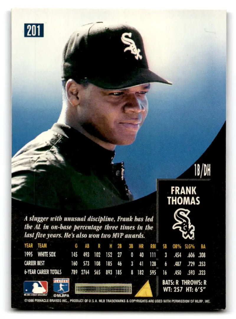 1996 Pinnacle #201 Frank Thomas - Baseball Card Single