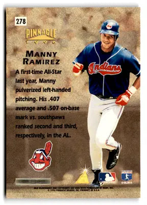 1996 Pinnacle #278 Manny Ramirez NM-MT Indians HH ID:81234 - Baseball Card Single