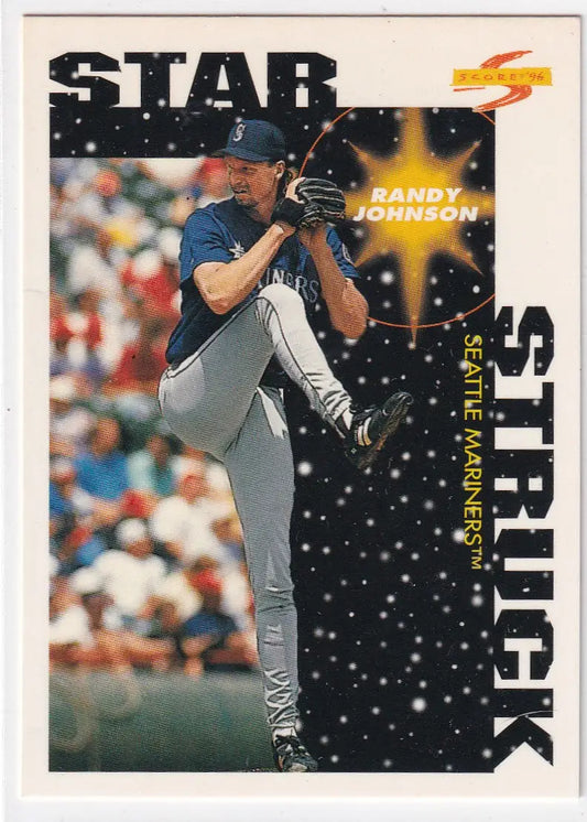 1996 PINNACLE #367 RANDY JOHNSON STAR STRUCK- SEATTLE MARINERS - Baseball Card Single