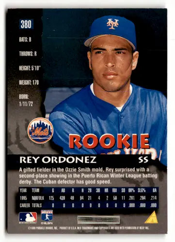 1996 Pinnacle #380 Rey Ordonez EX/NM Mets ID:52022 - Baseball Card Single