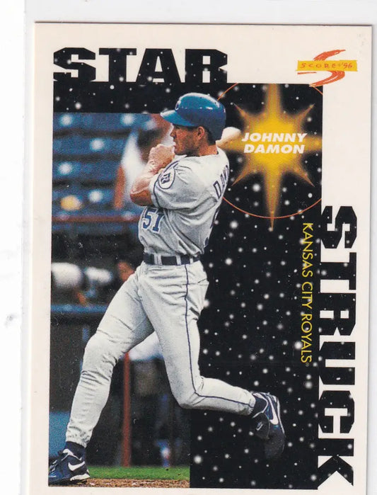 1996 PINNACLE #382 JOHNNY DAMON STAR STRUCK- KANSAS CITY ROYALS - Baseball Card Single