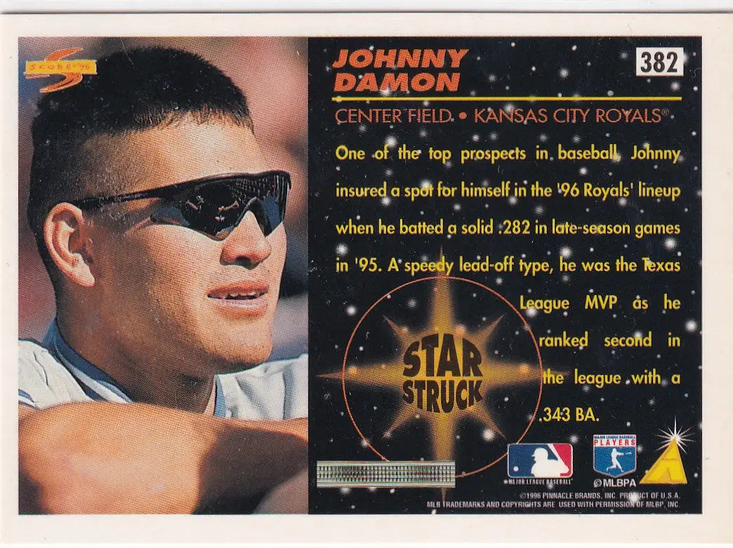 1996 PINNACLE #382 JOHNNY DAMON STAR STRUCK- KANSAS CITY ROYALS