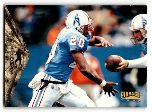 Original gloss football trading card of Rodney Thomas from 1996 Pinnacle near mint condition