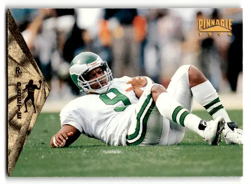 Football trading card showing Rodney Peete from 1996 Pinnacle with original gloss