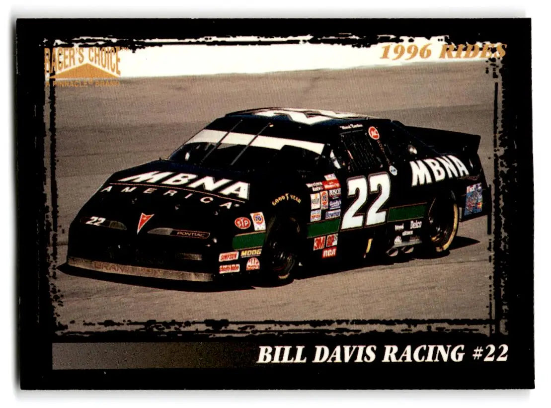 1996 Pinnacle Racer’s Choice #35 Ward Burton’s Car - Racing Card Single