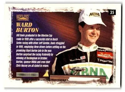 1996 Pinnacle Racer’s Choice #35 Ward Burton’s Car - Racing Card Single