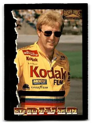 Sterling Marlin racing card from 1996 Pinnacle Racer’s Choice trading cards collection