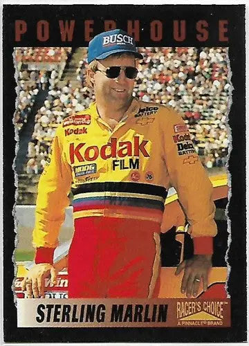 Original gloss Sterling Marlin trading card from 1996 Pinnacle Racer’s Choice collection