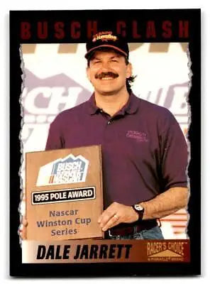 Dale Jarrett trading card from 1996 Pinnacle Racer’s Choice series, collectible sports cards