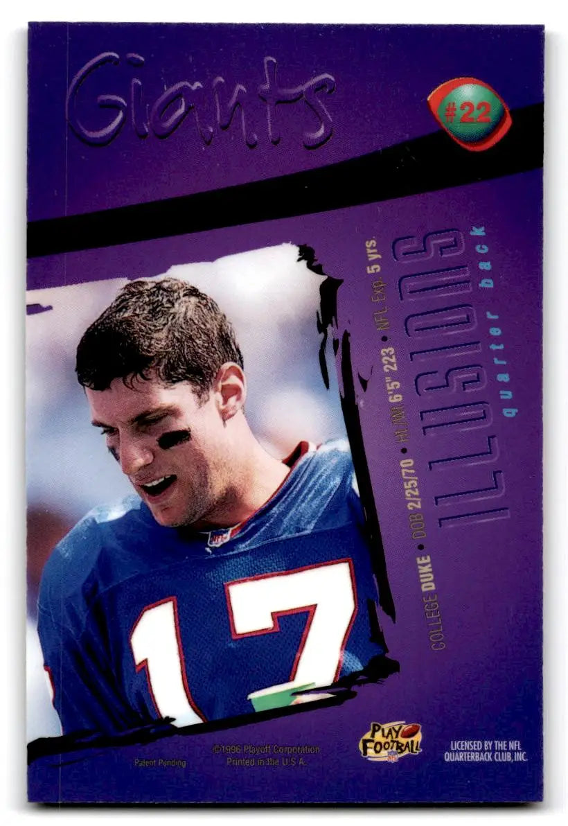 1996 Playoff Illusions #22 Dave Brown - Football Card Single