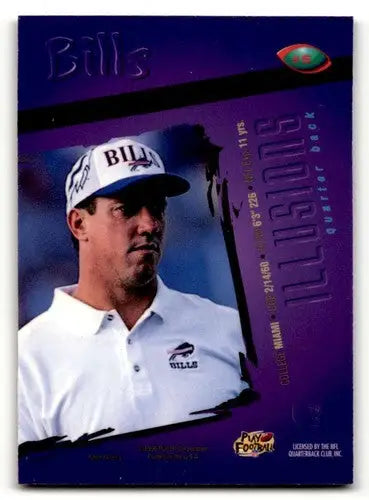 Vintage football trading card featuring Jim Kelly Buffalo Bills with original gloss