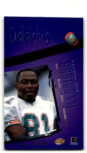 Original gloss Football trading card from Playoff Illusions series featuring O J McDuffie