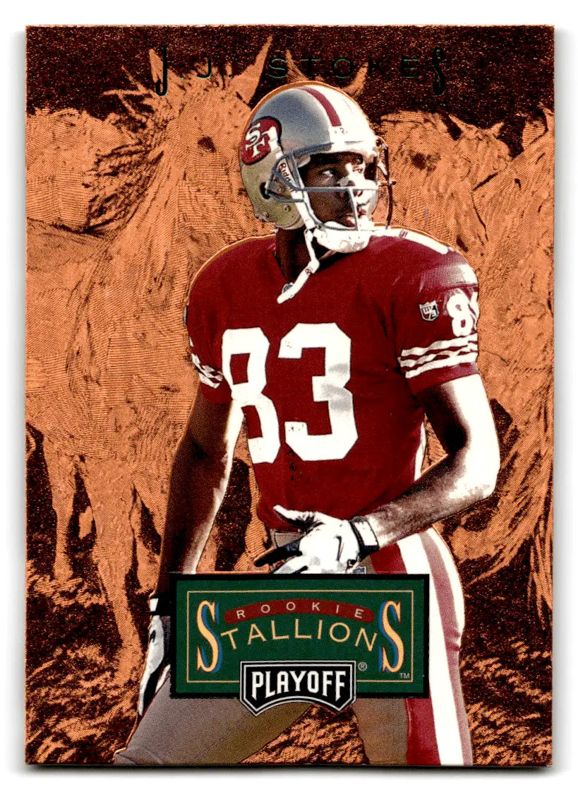 1996 Playoff Rookie Stallions J.J. Stokes #RS-15 Insert San Francisco 49ers - Football Card Single