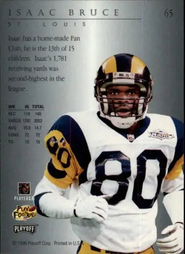 1996 Playoff Trophy Contenders #65 Isaac Bruce NM-MT Rams ID:9653 - Football Card Single