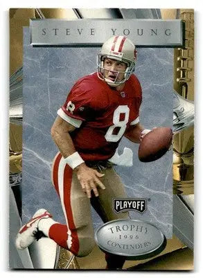 1996 Playoff Trophy Contenders #8 Steve Young - Football Card Single