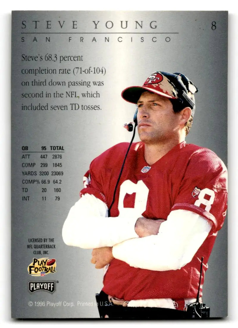 1996 Playoff Trophy Contenders #8 Steve Young - Football Card Single